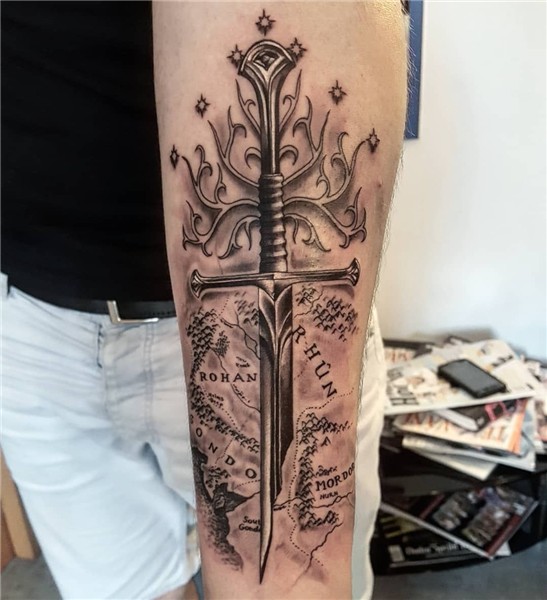 LOTR NARSIL MAP Lotr tattoo, Nerdy tattoos, Tolkien tattoo