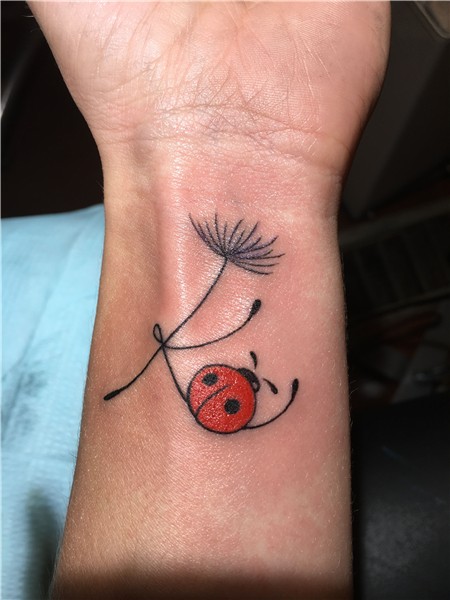 Lady bug tattoo, wrist tattoo, Kylie tattoo, Kylie bug, daug