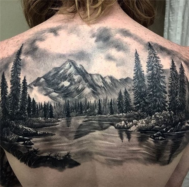 Landscape Tattoo - InkStyleMag Tatuagem de paisagem, Tatoo s