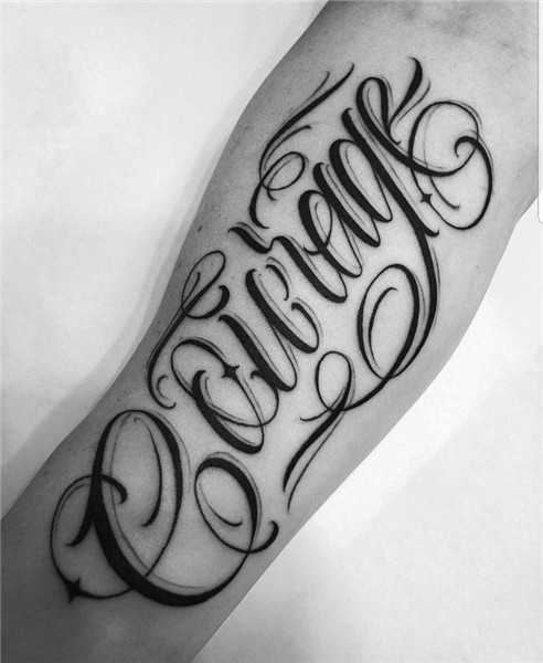 Lettering Tattoo on Forearm Tattoo lettering, Tattoo fonts c