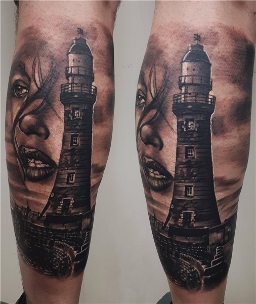 Lighthouse tattoo by Patryk Limited Availability at Newtesta