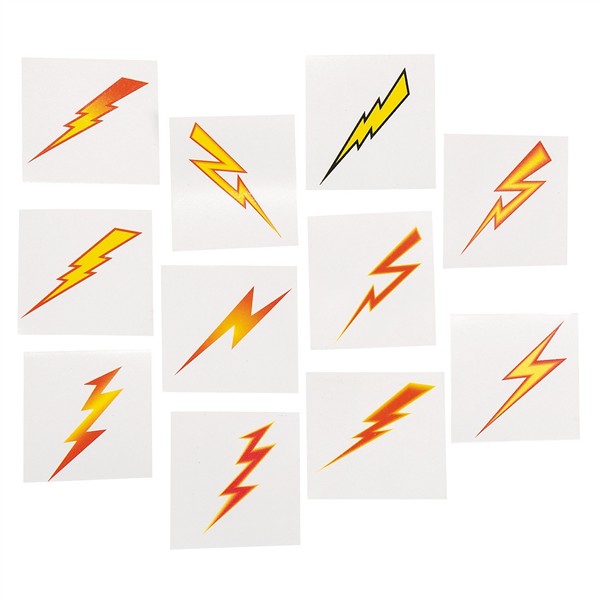 Lightning Bolt Tattoos (6Dz) - Apparel Accessories - 72 Piec