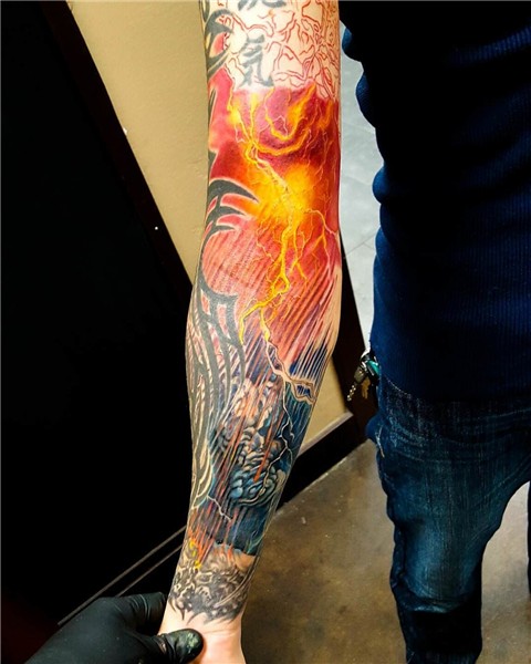 Lightning Sleeve Tattoo Designs * Half Sleeve Tattoo Site