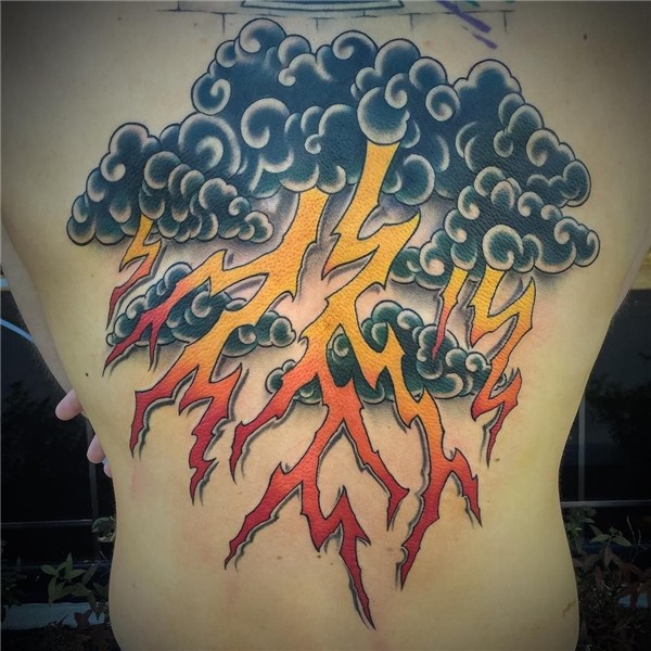 Lightning tattoo, Cloud tattoo design, Cloud tattoo