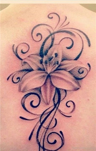 Lily Back Tattoo Design Tatouage de lys, Dessins de fleurs p