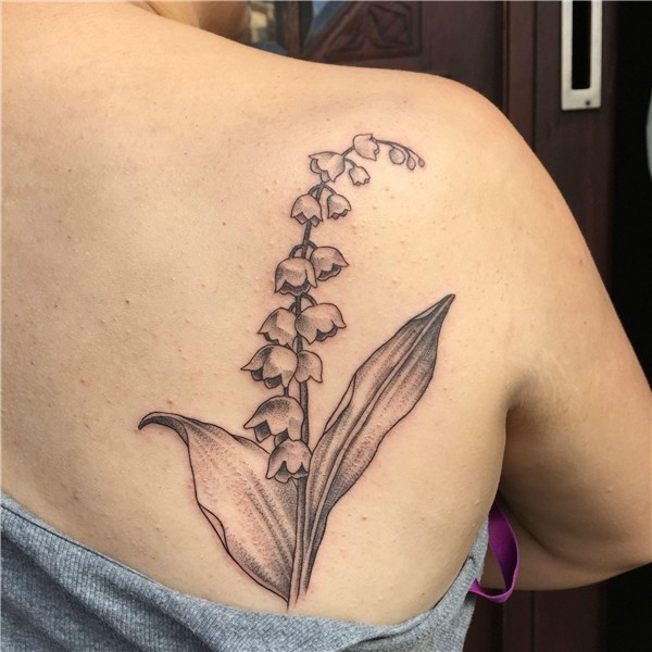 Lily of the Valley by Erik De Haan at Papanatos Tattoo, Den