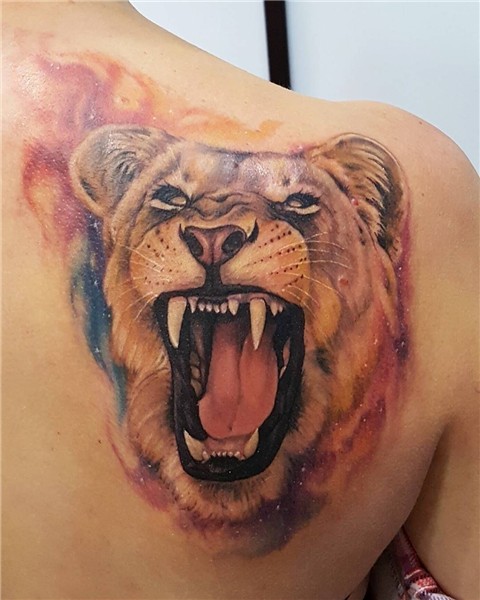 Lioness Tattoo Sasha Roussel Black Gold Tattoo Co. Lioness t