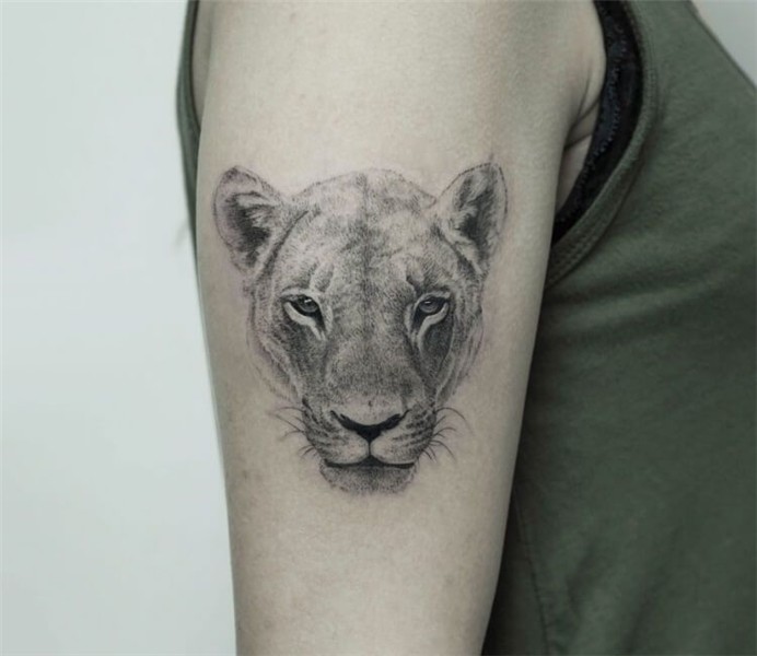 Lioness tattoo by Daniel Berdiel Post 27600 Lioness tattoo,