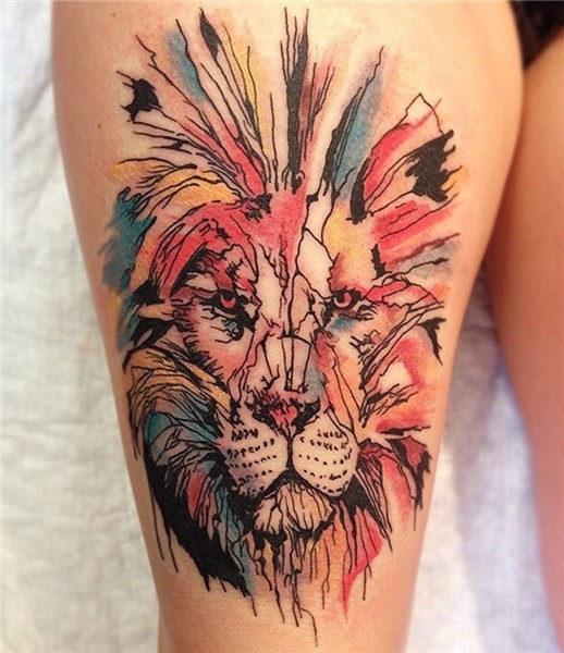 Lion tattoos, symbol of strength, power and courage Tattooin