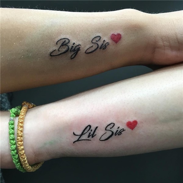 Little and Big Sister Tattoos Wrist tattoos for guys, Sister