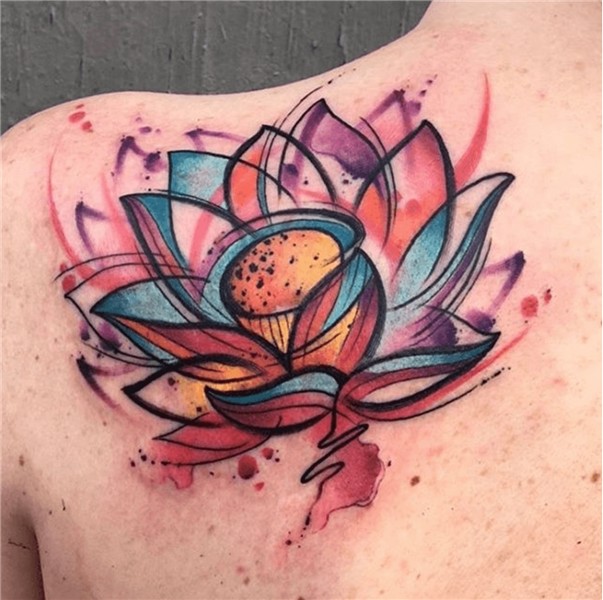Lotus Geometric Tattoo Images - The Style Inspiration