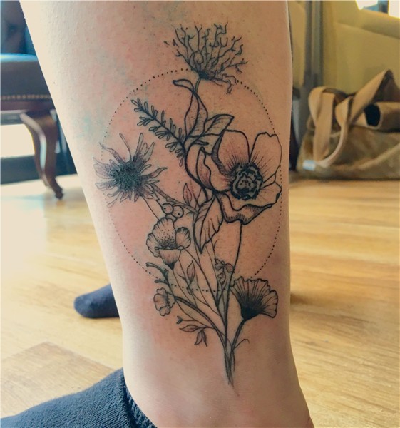 Love my new wildflower tattoo . Wildflower tattoo, Boho tatt