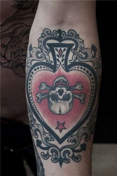 Love this one! Skull tattoos, Ace of spades tattoo, Spade ta