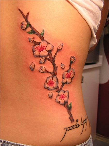 Lowerback Cherry Blosoom Tattoos
