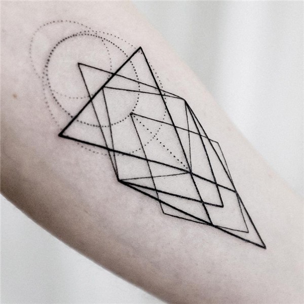 Low poly, minimalist style geometry tattoo Geometry tattoo,