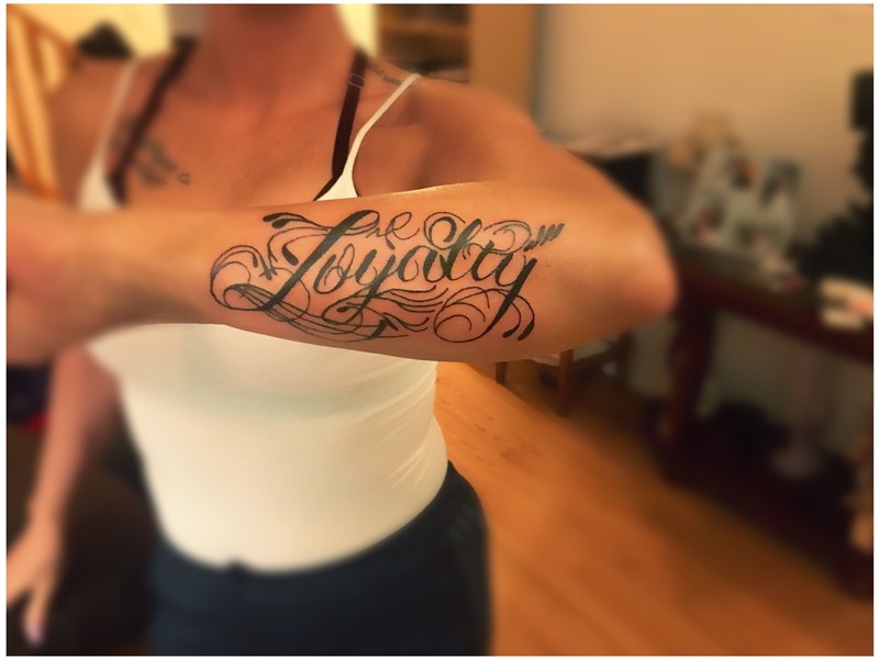 Loyalty Tattoo Lettering Tattoo Designs Loyalty tattoo, Tatt