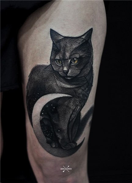 Lukas Zglenicki Black cat tattoos, Cute cat tattoo, Cat tatt