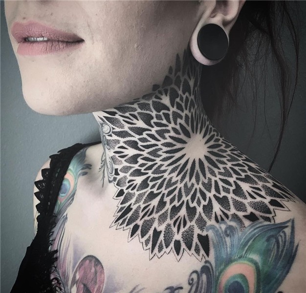 Mandala Neck Tattoo