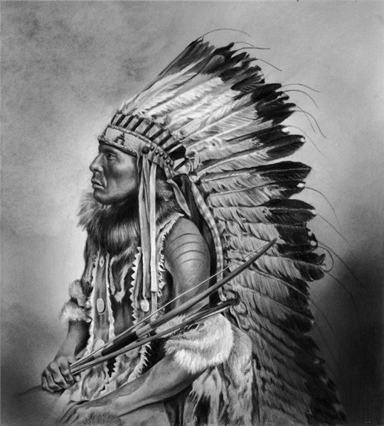 Maria D'Angelo Native american drawing, Native american tatt