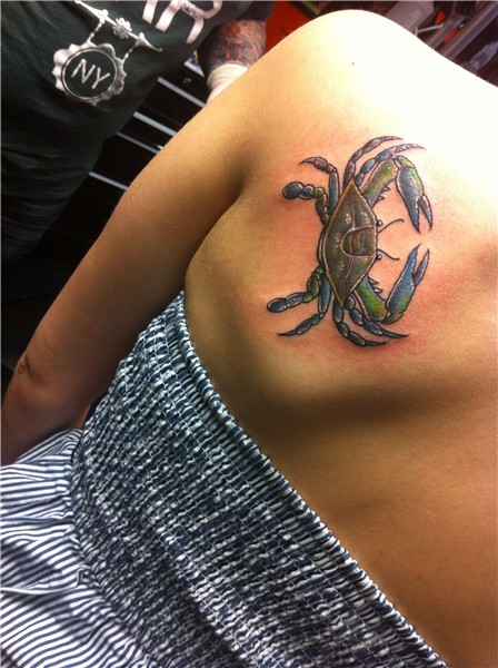 Maryland blue crab tattoo Cancer zodiac tattoo, Crab tattoo,