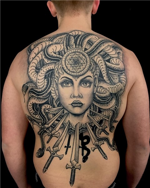 Medusa by Adam Underwood at Broken Hearts Tattoo Club Minnea