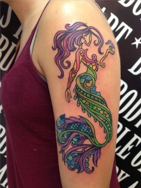 Mermaid tattoo designs, Aquarius tattoo, Girly tattoos