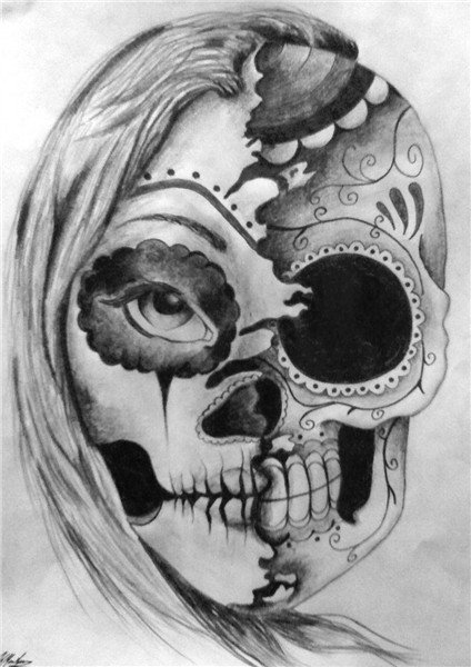Mexican Skull Drawing at PaintingValley.com Explore collecti