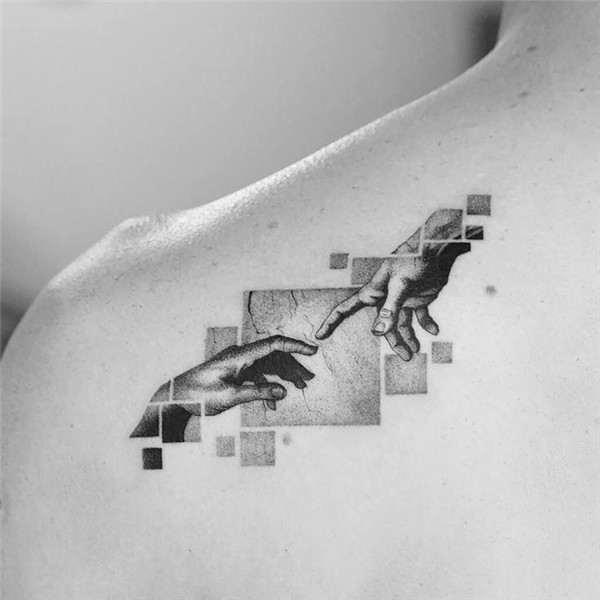Michelangelo, 'Creation of Adam' Amanda Piejak #tattoo Tatto