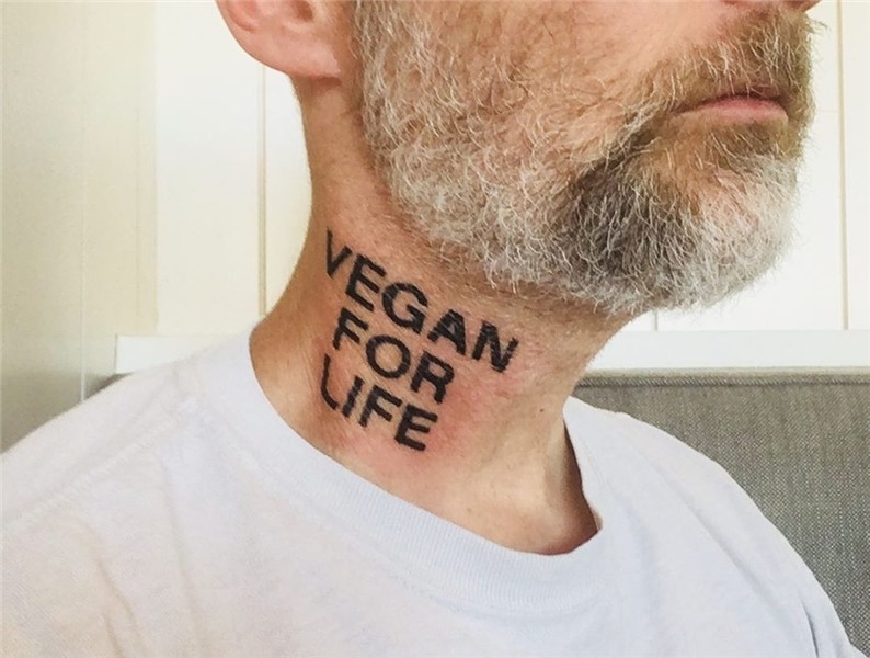 Moby proves vegan is for life with a 'Vegan For Life' neck t