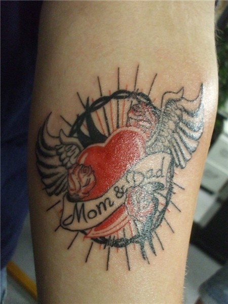Mom and Dad Heart Tattoo Design - ShePlanet