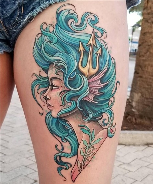 Monday Mermaid vibes! Loving this gorgeous tattoo by @angela