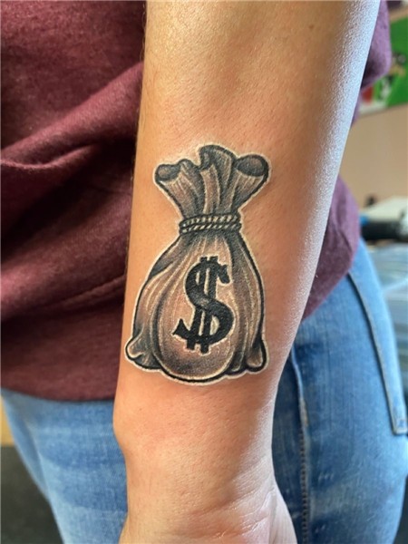 Money bag tattoo Money bag tattoo, Money tattoo, Hand tattoo
