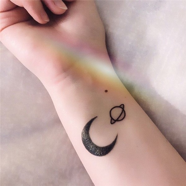 Moon Tattoo Aesthetic Saturn Tattoo Saturn tattoo, Planet ta
