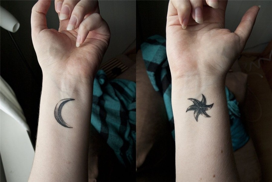 Moon-and-Star Tattoos, Ink tattoo, Tattoos and piercings
