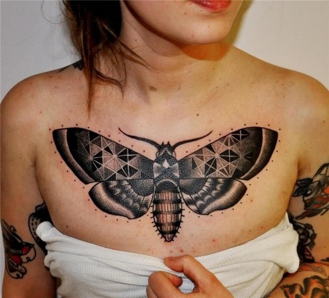Moth #Tattoosforwomen Moth tattoo, Chest tattoo, Chest piece