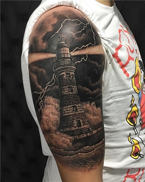 My Lighthouse tattoo done by Eddy of Eddy Tattoo In Albox Sp