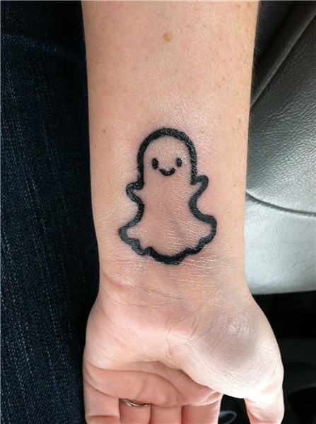 My cool new ghost tattoo!!' @BriitleyGutierrez..yes thanks..