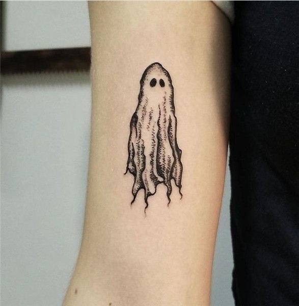 My first tattoo :) A tiny ghost done by Jordan Genigeski at