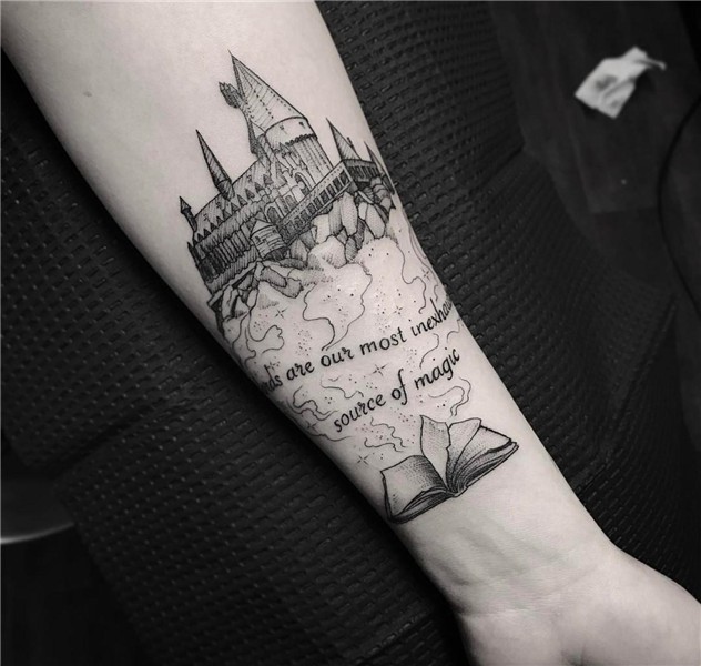 My gf's newest Harry Potter tattoo by Carter at iHeartTattoo