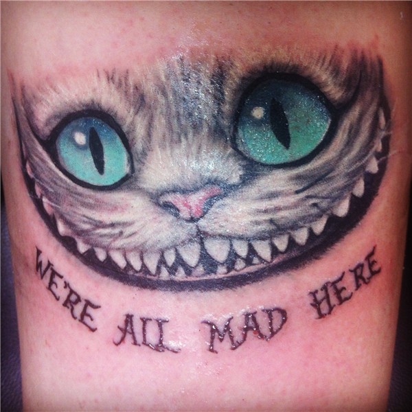 My new tattoo. Cheshire Cat from Tim Burton's Alice in wonde