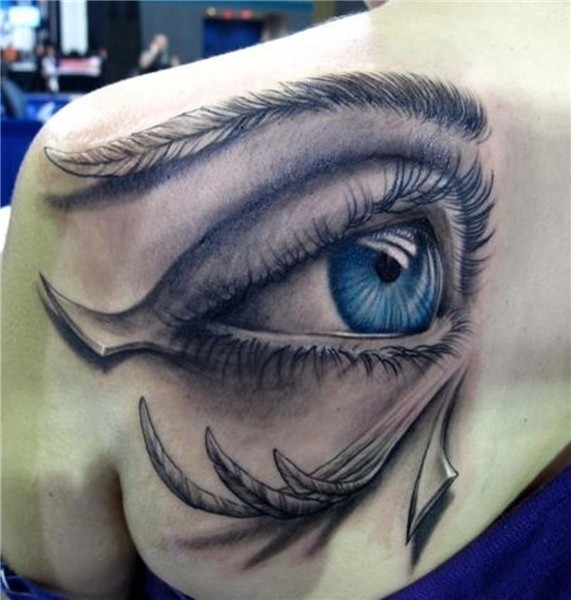 Mysterious Egyptian Mythology Tattoos Realistic eye tattoo,