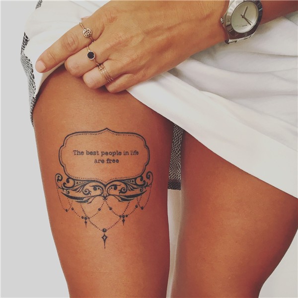 My thigh tattoo inspired by a design for wedding invitations