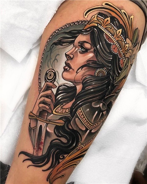 Neo traditional tattoo by Marty Early iNKPPL Medieval tattoo