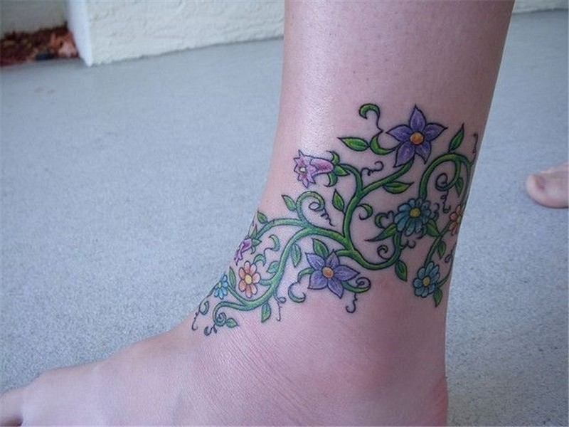 New tattoo wrist tat Vine tattoos, Ankle tattoo, Chinese sym