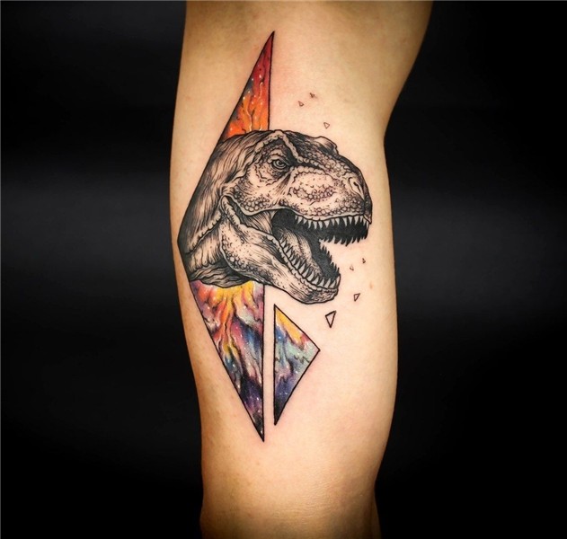 Nikita Broslavskiy Dinosaur tattoos, Forearm tattoos, Tattoo