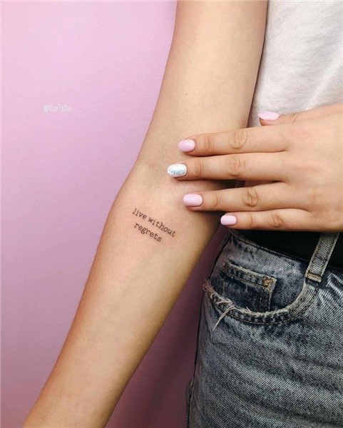 No regrets by Vivo Tiny tattoos, Minimalist tattoo, Tattoo f