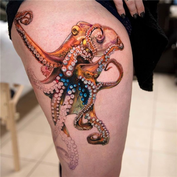 Octopus by Mikhail Anderson at First Class Tattoos, NYC NY #