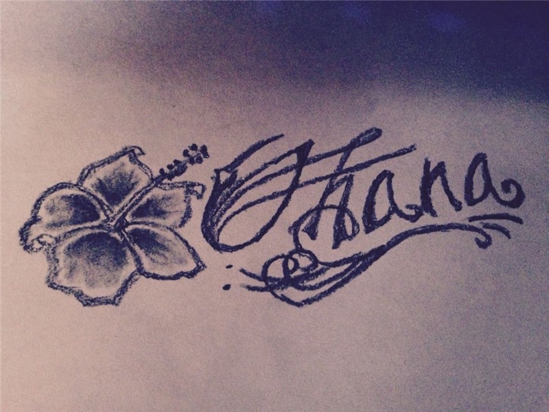 Ohana tattoo. Ohana means family in Hawaii. This drawing by