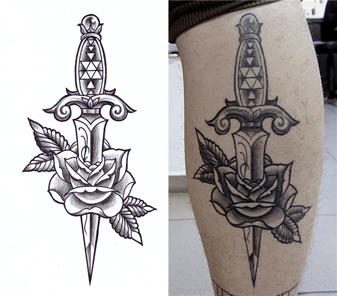 Old School Dagger Tattoo. Custom Design - Steemit