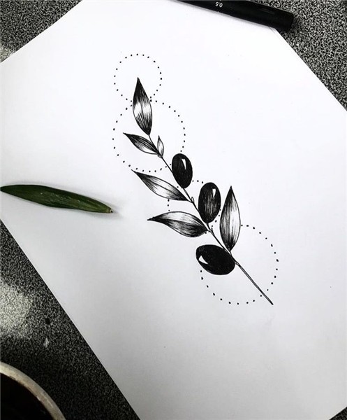 Olive branch Olive tattoo, Lavender tattoo, Olive tree tatto